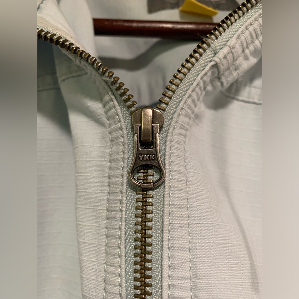 Cabelas Hooded Zip Up Jacket Womens Size Large Light Blue Lightweight - Picture 3 of 9